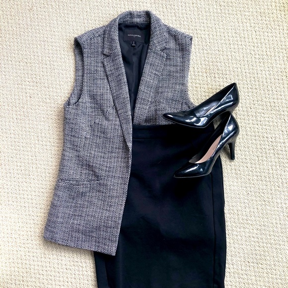 Banana Republic grey gingham vest - Picture 1 of 6